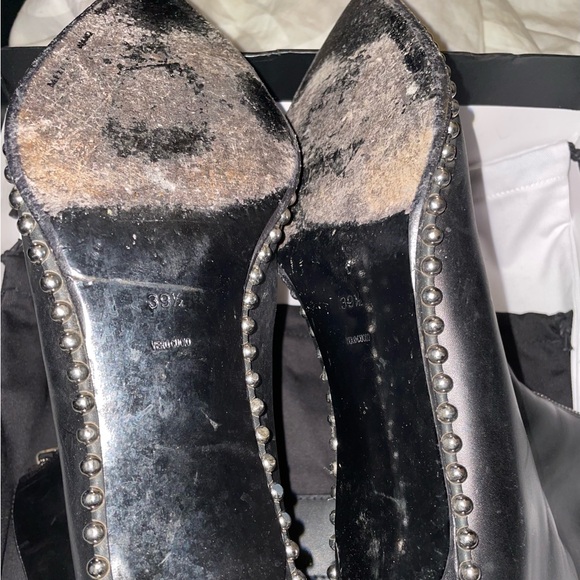 ALEXANDER WANG Eri Leather Studded Boot Zip Pointed Kitten Heel Size 39.5 US 9.5 - Picture 12 of 12